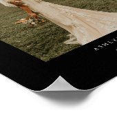 Moderne Zwarte Trouwfoto Boog Poster (Hoek)