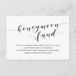 Moderne zwarte tyfoon, huwelijksreis, huwelijksrei informatiekaartje