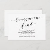 Moderne zwarte tyfoon, Wedding Honeymoon Fund wish Informatiekaartje (Voorkant / Achterkant)