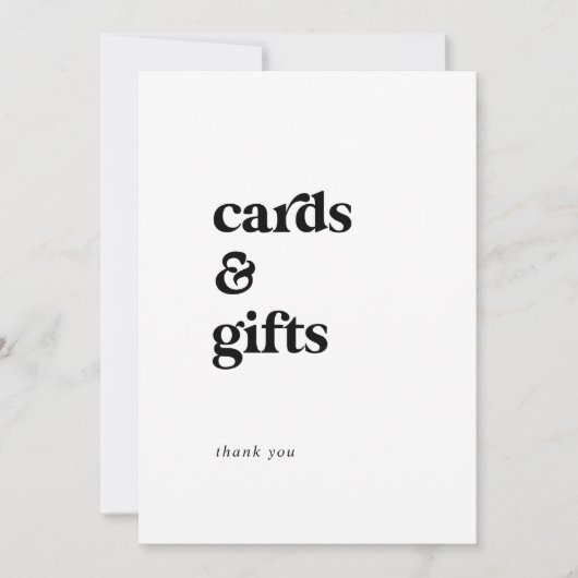 Moderne Zwarte Typografie 5x7" Kaarten en Geschenk (Voorkant)