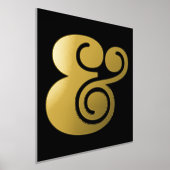 Moderne zwarte Typografie Big Ampersand Gold Folie Afdrukken (Laagn)