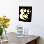 Moderne zwarte Typografie Big Ampersand Gold Folie Afdrukken (Laag (Keuken))