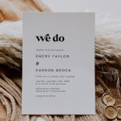 Moderne zwarte typografie die we maken kaart