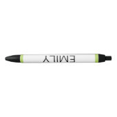 Moderne Zwarte Typografie | Groene Rand Inkt Pen (Voorkant)