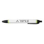 Moderne Zwarte Typografie | Groene Rand Inkt Pen (Bodem)