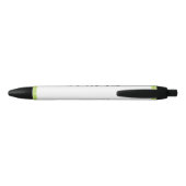 Moderne Zwarte Typografie | Groene Rand Inkt Pen (Achterkant)