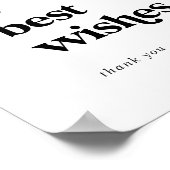 Moderne zwarte typografie Kaarten en beste wensen  Poster (Hoek)