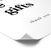 Moderne Zwarte Typografie Kaarten en Geschenken Bo Poster (Hoek)