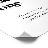 Moderne zwarte typografie Neem een gunst Poster (Hoek)