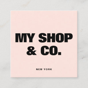 Moderne zwarte typografie QR-code Vierkante Visitekaartje