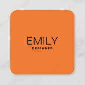 Moderne zwarte typografie | SINAASAPPEL Vierkante Visitekaartje (Voorkant)