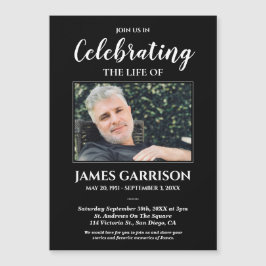 Moderne zwarte viering van het leven Foto Memorial