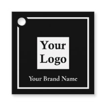 Moderne Zwarte Vierkante Aangepaste Logo Kleding P