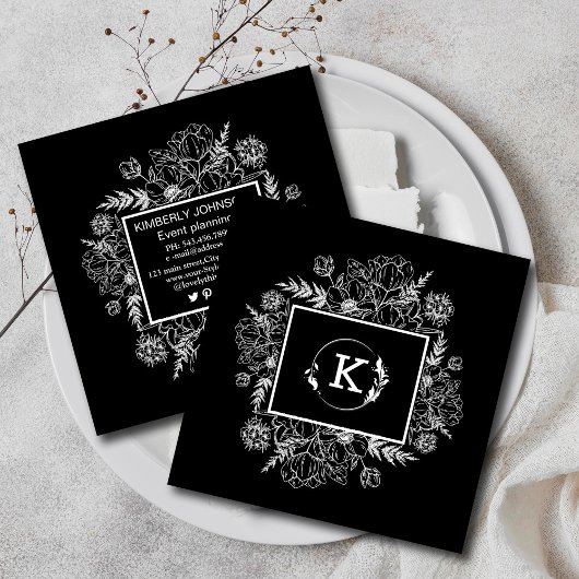 Moderne zwarte Visitekaartje