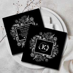 Moderne zwarte Visitekaartje