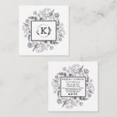 Moderne zwarte Visitekaartje (Voorkant / Achterkant)