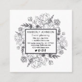 Moderne zwarte Visitekaartje (Achterkant)