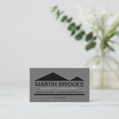 Moderne zwarte Visitekaartjes voor algemene constr (Staand voorkant)