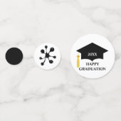 Moderne zwarte vlek afstuderen confetti (Voorkanten)