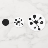Moderne zwarte vlek afstuderen confetti (Achterkanten)