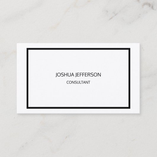 Moderne zwarte vlek, tweeslachtig visitekaartje (Voorkant)