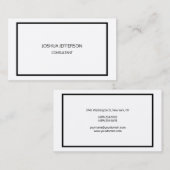 Moderne zwarte vlek, tweeslachtig visitekaartje (Voorkant / Achterkant)