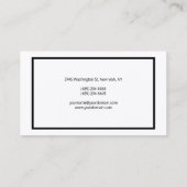 Moderne zwarte vlek, tweeslachtig visitekaartje (Achterkant)