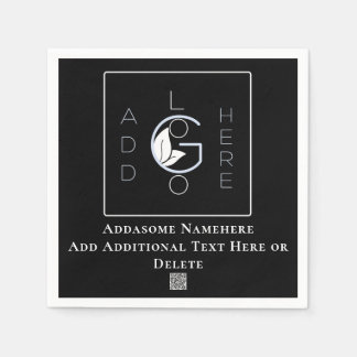 Moderne Zwarte Voeg Uw Logo Toe Zakelijke Marketin Servet
