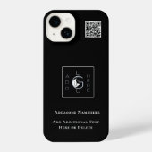 Moderne zwarte Voeg uw zakelijke Logo toe iPhone Hoesje (Achterkant)
