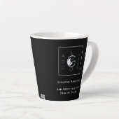 Moderne zwarte Voeg uw zakelijke Logo toe Latte Mok (Rechterhoek)