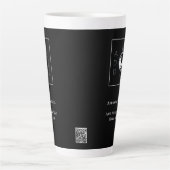 Moderne zwarte Voeg uw zakelijke Logo toe Latte Mok (Voorkant)