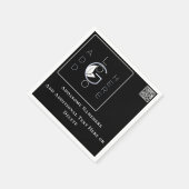 Moderne zwarte Voeg uw zakelijke Logo toe Servet (Hoek)