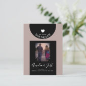Moderne Zwarte Vormen Save the Date Postkaart (Staand voorkant)