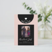 Moderne zwarte vormen sparen het Briefkaart van de (Staand voorkant)