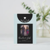 Moderne zwarte vormen sparen het Briefkaart van de (Staand voorkant)