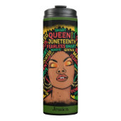 Moderne zwarte vrouw Motivatie positief Thermosbeker (Voorkant)