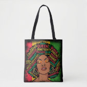 Moderne zwarte vrouw Motivatie typografie Tote Bag (Voorkant)