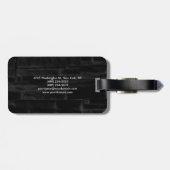 Moderne zwarte wand Professional-minimalistisch Bagagelabel (Achterkant horizontaal)