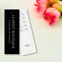 Moderne zwarte wasgrootte Grafiek Swing Price Labe