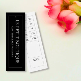 Moderne zwarte wasgrootte Grafiek Swing Price Labe Mini Visitekaartjes