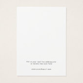 Moderne zwarte Waterverf die Kaart verdient (Achterkant)