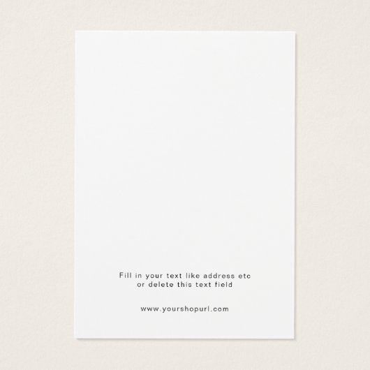 Moderne zwarte Waterverf die Kaart verdient (Achterkant)