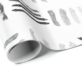 Moderne zwarte waterverf origineel geometrisch pat cadeaupapier (Rol Hoek)