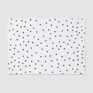 Moderne zwarte waterverf schattige poka-punten tissuepapier