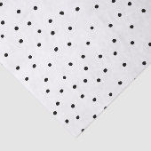 Moderne zwarte waterverf schattige poka-punten tissuepapier (Detail)