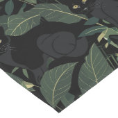 Moderne zwarte wilde kat lange tafelloper (Hoek)