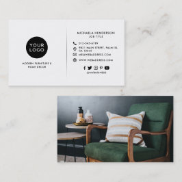 Moderne Zwarte & Witte Aangepaste Logo's, Foto's & Visitekaartje