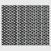 Moderne zwarte witte aangepaste monogram letter pa cadeaupapier (Vlak)