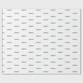 Moderne zwarte witte aangepaste naam Verjaarstift  Cadeaupapier (Vlak)