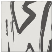 Moderne zwarte witte Abstracte graffiti-penseelstr Stof (Swatch)